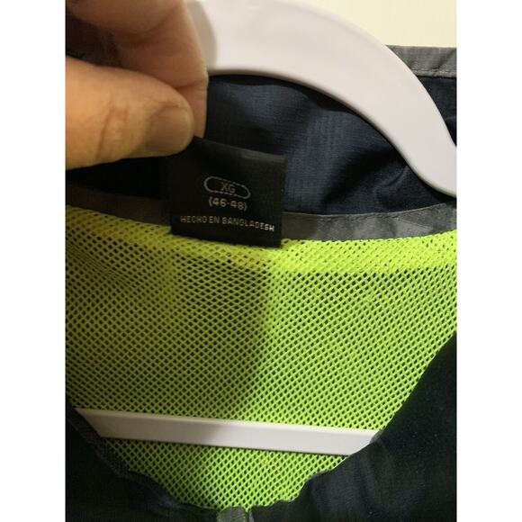 Vintage Starter Windbreaker Jacket Men's Size XL Grey/Navy/Green‎ Zip-Up - Picture 7 of 16